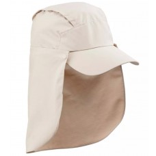 FORCLAZ ANTI-UV CAP TREK 900 WITH REMOVABLE NECK PROTECTION - BEIGE - Linen