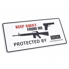 KWA DECO CAR PLATE(Keep away from me protected by KWA)