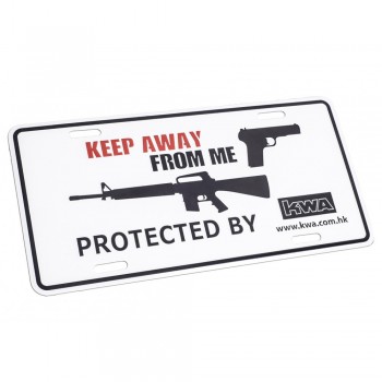 KWA DECO CAR PLATE(Keep away from me protected by KWA)